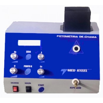 Fotômetro de Chama BFC 500 PLUS/4 - Com 4 Canais de : Sódio (Na) / Potássio (K) / Lítio (Li) e Cálcio (Ca). Para todo os tipos de Fotometria de Chama